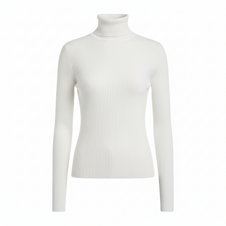 Vinnie | Ribbed Turtleneck Knit Top
