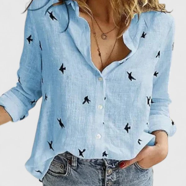 Aubrey | Relaxed Linen Button Blouse