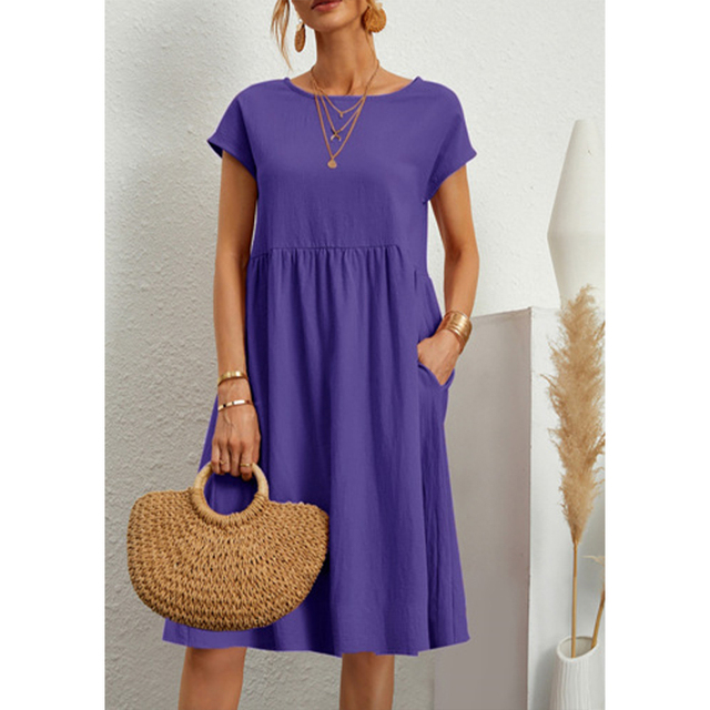 Francesca | Summer Midi Dress with Sleeves