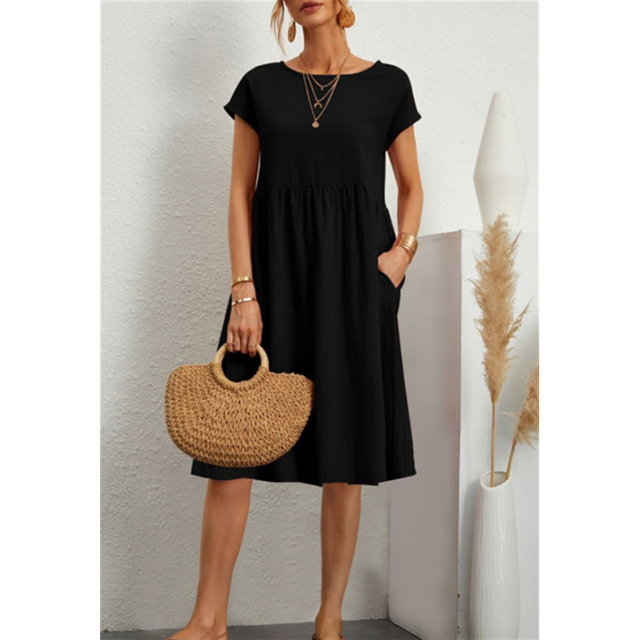 Francesca | Summer Midi Dress with Sleeves