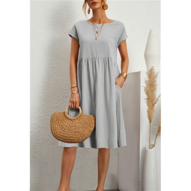 Francesca | Summer Midi Dress with Sleeves