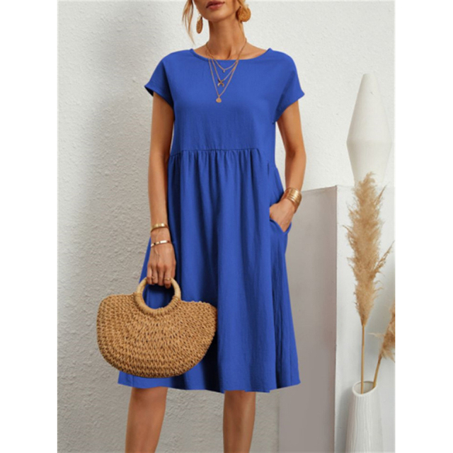 Francesca | Summer Midi Dress with Sleeves