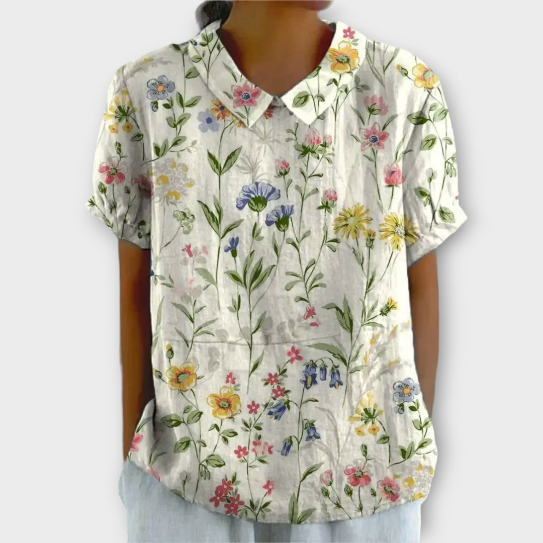 Mia | Floral Print Summer Blouse