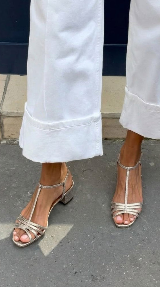 Bridie | Effortless Gold Summer Sandals