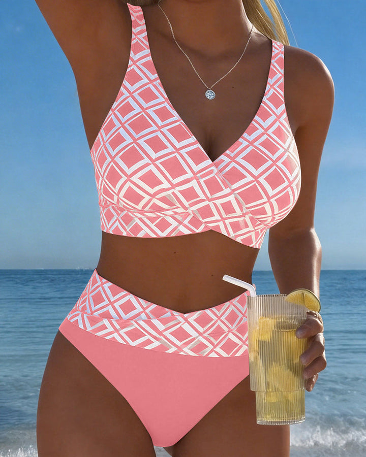 Naia | Diamond-Pattern Two-Piece Bikini