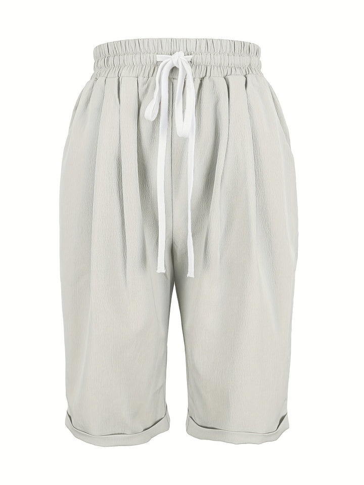 Lesley | Cropped Capri Pants with Turn Up Cuffs