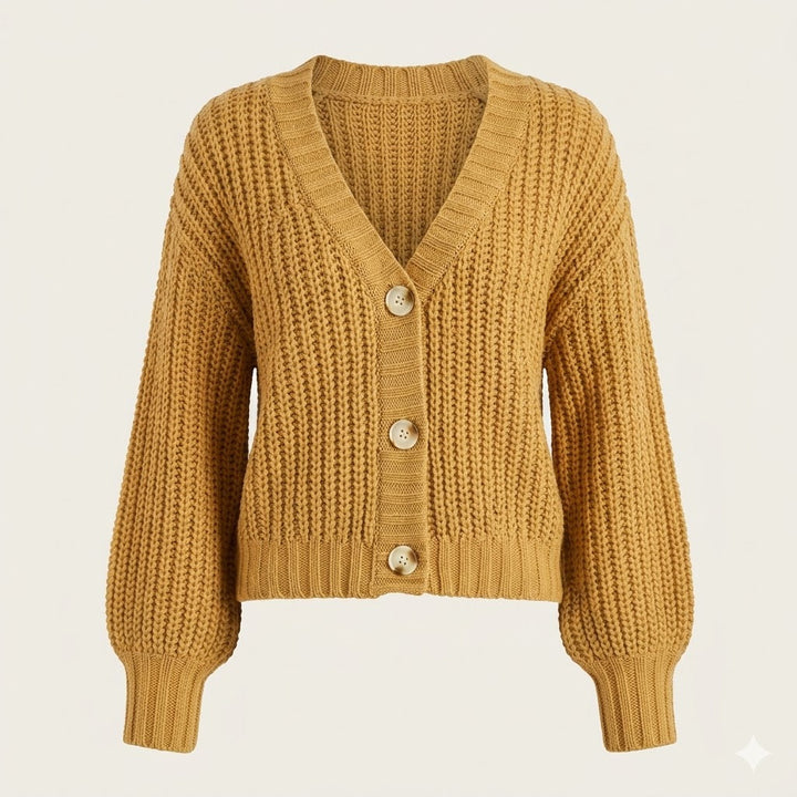 Carly | Chunky Knit Button Cardigan