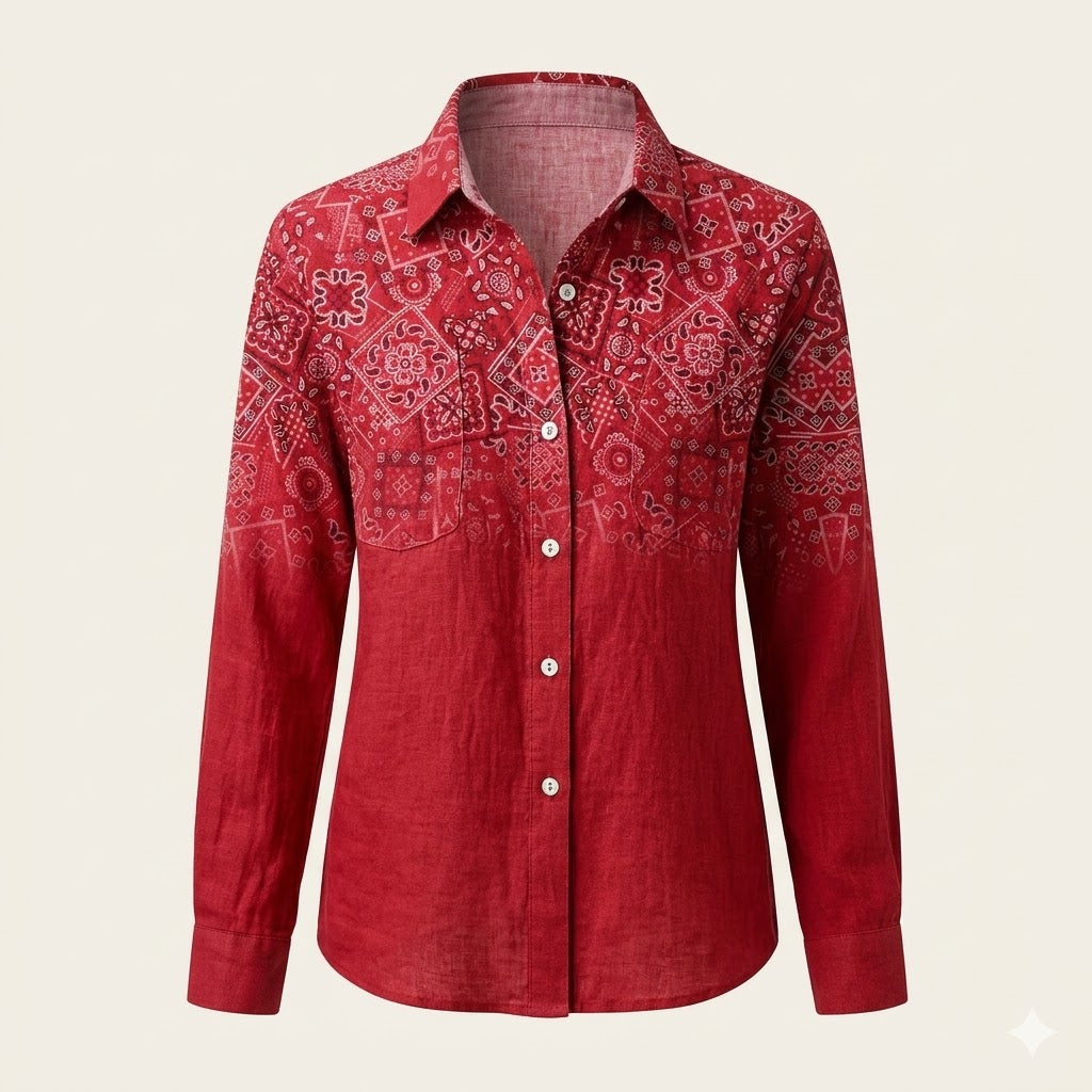 Lacey | Bohemian Printed Button Shirt