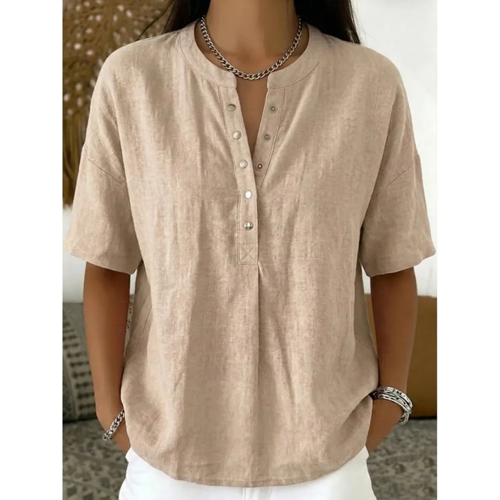 Ebony | Airy Linen Summer Blouse