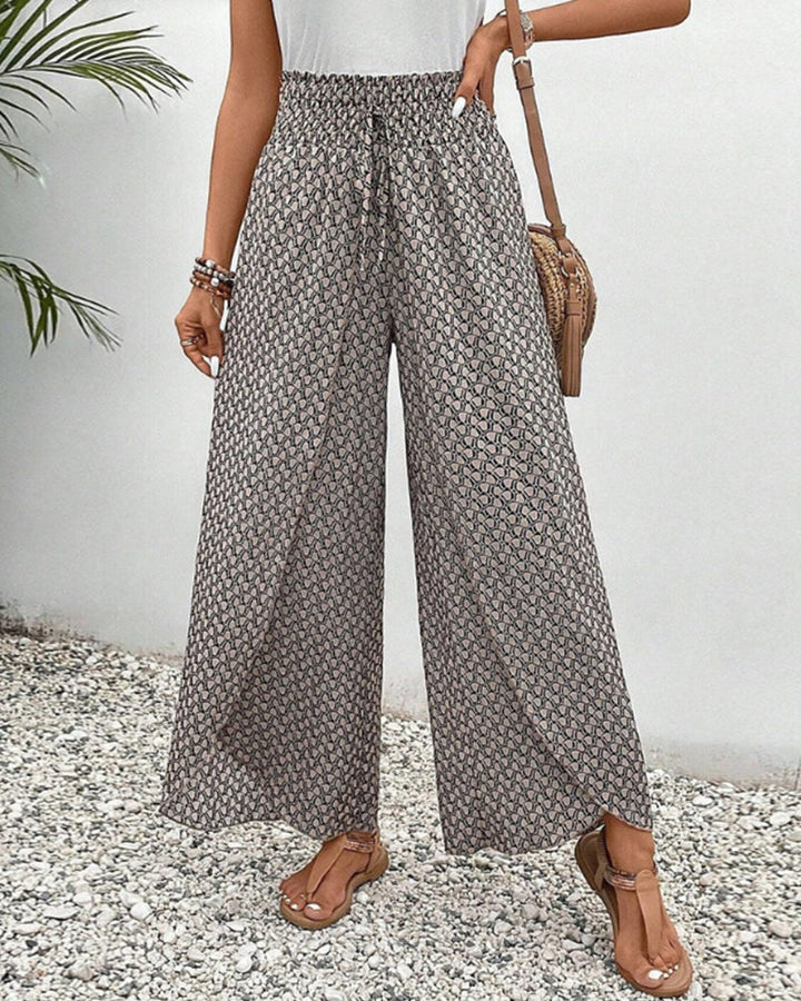 Eadie | Printed Relaxed Wide Leg Palazzo Pants