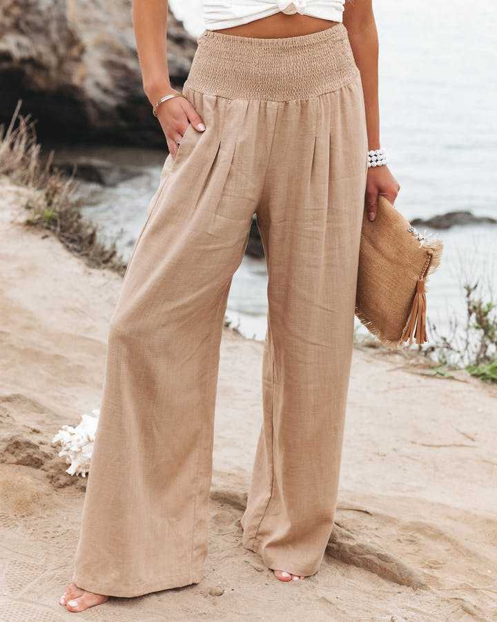 Rhona | Coastal Wide Leg Beach Pants