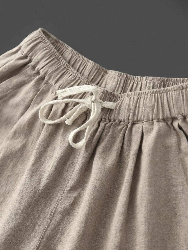 Lettie | Everyday Straight Leg Drawstring Linen Pants