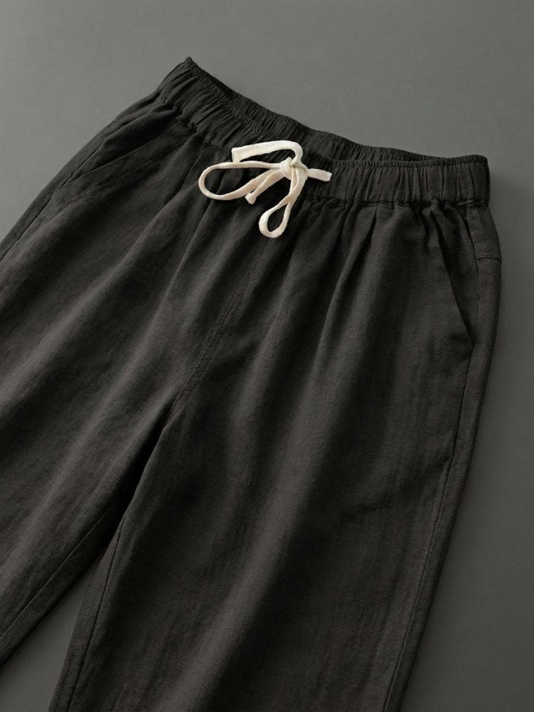 Lettie | Everyday Straight Leg Drawstring Linen Pants