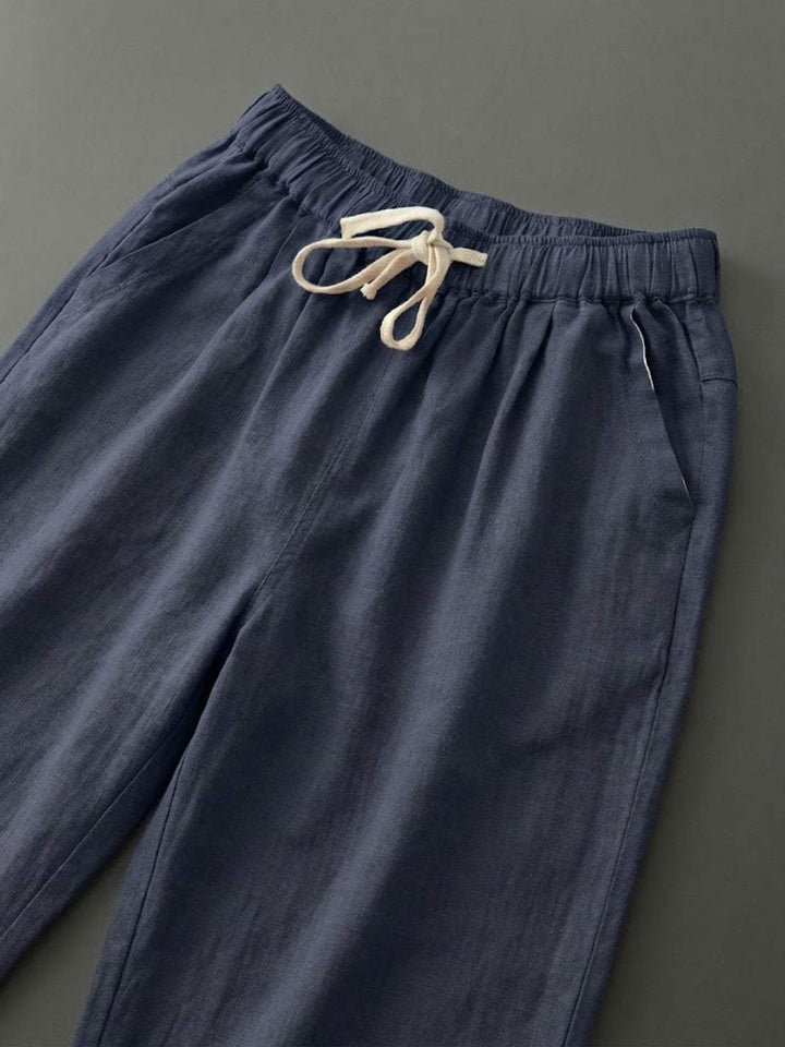 Lettie | Everyday Straight Leg Drawstring Linen Pants