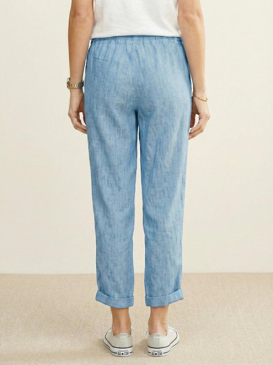 Lettie | Everyday Straight Leg Drawstring Linen Pants