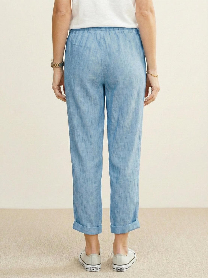 Lettie | Everyday Straight Leg Drawstring Linen Pants