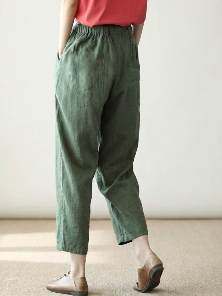 Lettie | Everyday Straight Leg Drawstring Linen Pants