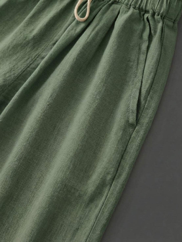 Lettie | Everyday Straight Leg Drawstring Linen Pants