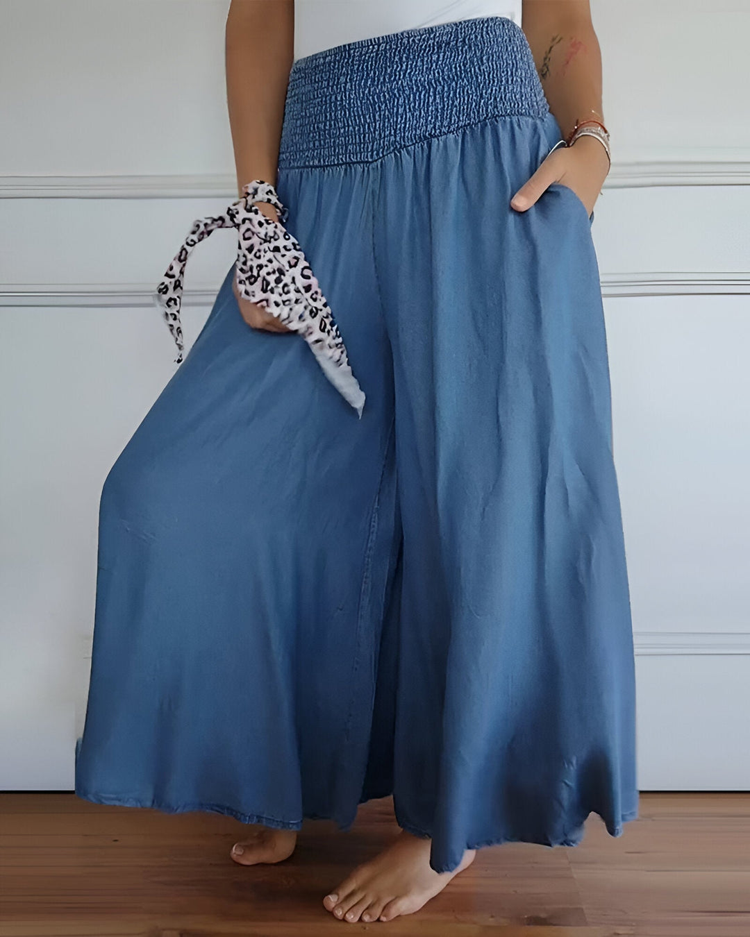 Trudy | Comfort Wide Leg Pants with Elastic Waist