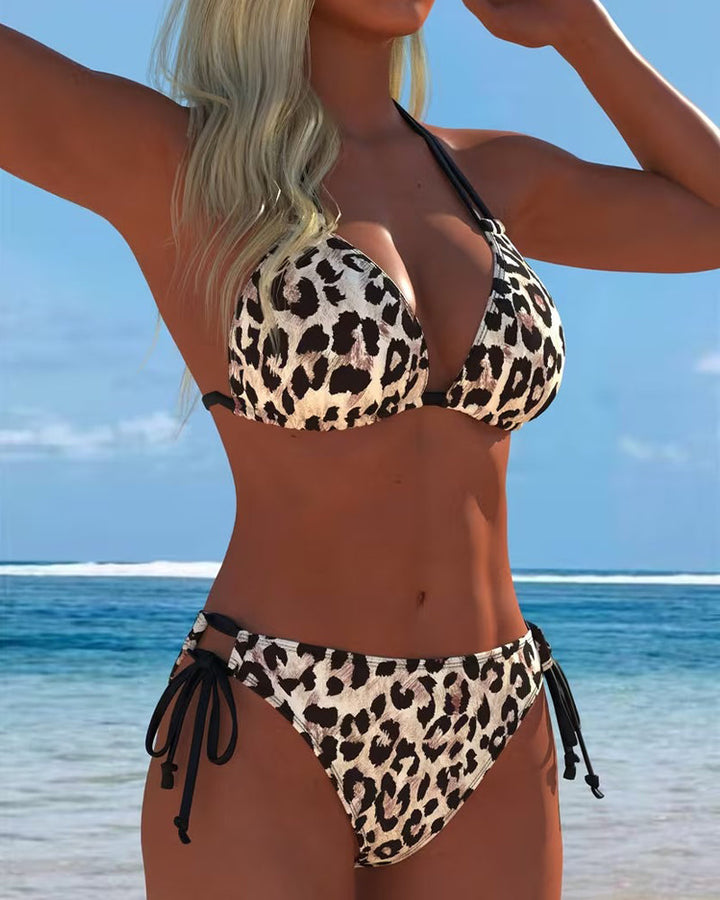 Vera | Leopard Halter Strap Bikini