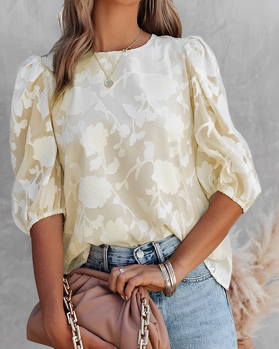 Mali | Textured Puff Sleeve Blouse