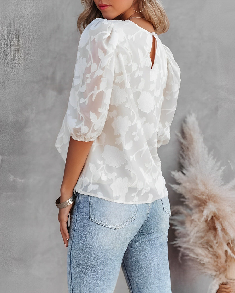 Mali | Textured Puff Sleeve Blouse