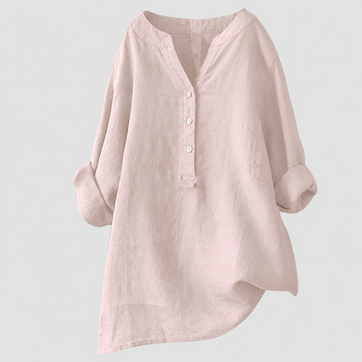Jonquil | Relaxed Linen Henley Blouse