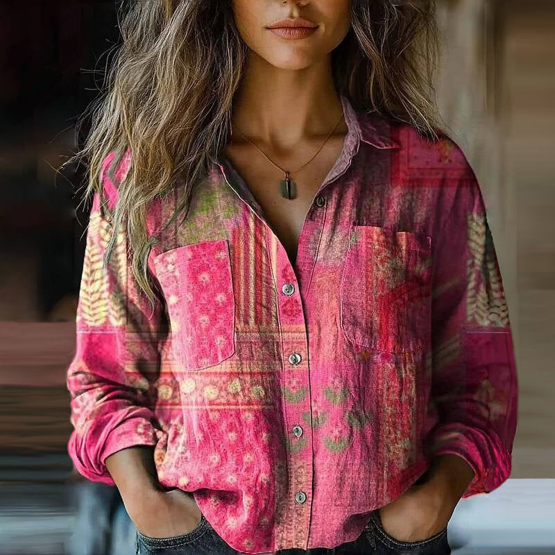 Lacey | Bohemian Printed Button Shirt