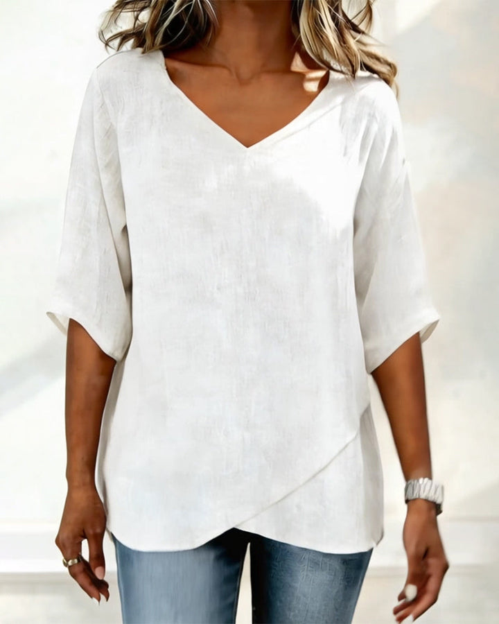 Donna | Irregular V-Neck Top
