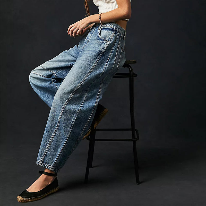 Bronwen | Modern High Waist Barrel Leg Jeans