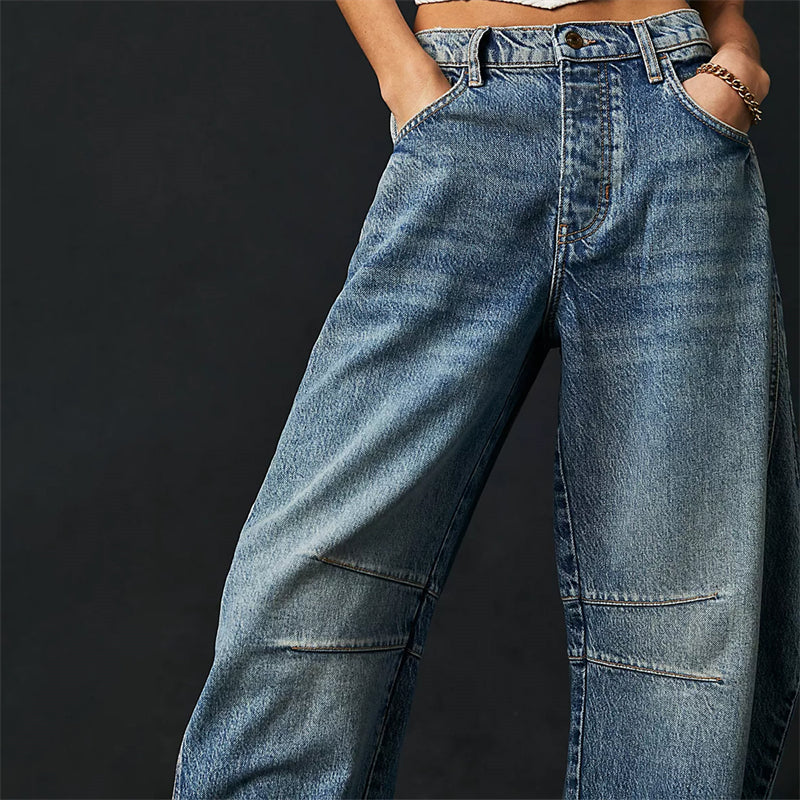 Bronwen | Modern High Waist Barrel Leg Jeans