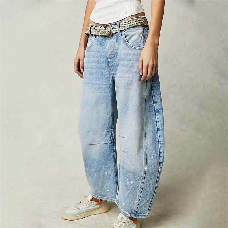 Bronwen | Modern High Waist Barrel Leg Jeans