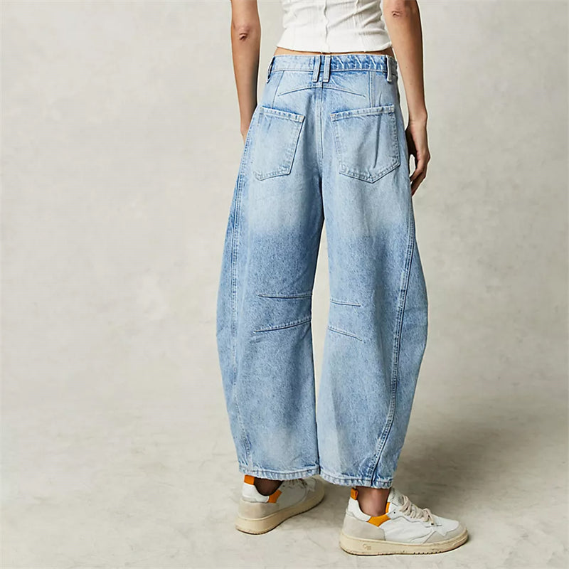 Bronwen | Modern High Waist Barrel Leg Jeans