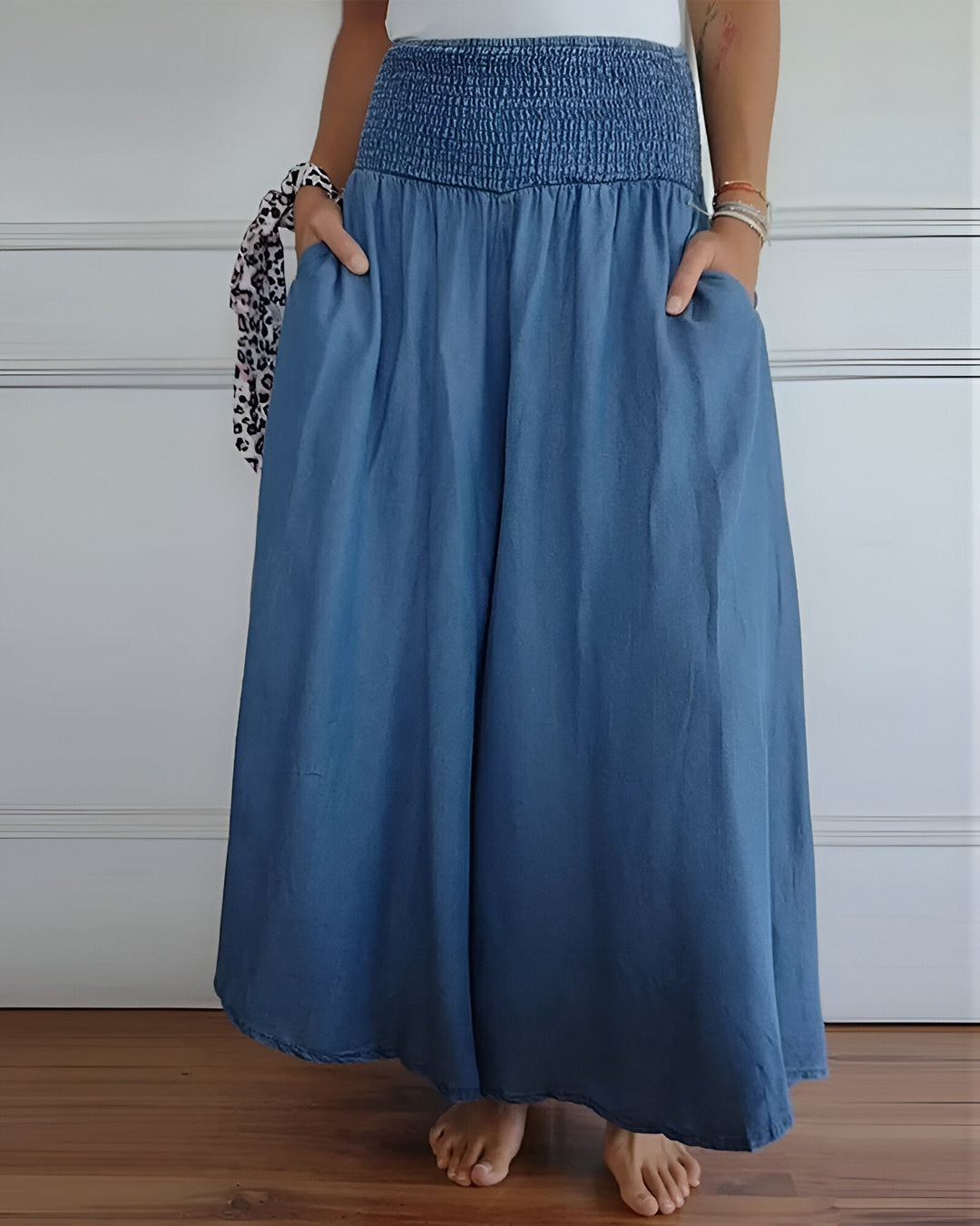 Trudy | Comfort Wide Leg Pants with Elastic Waist