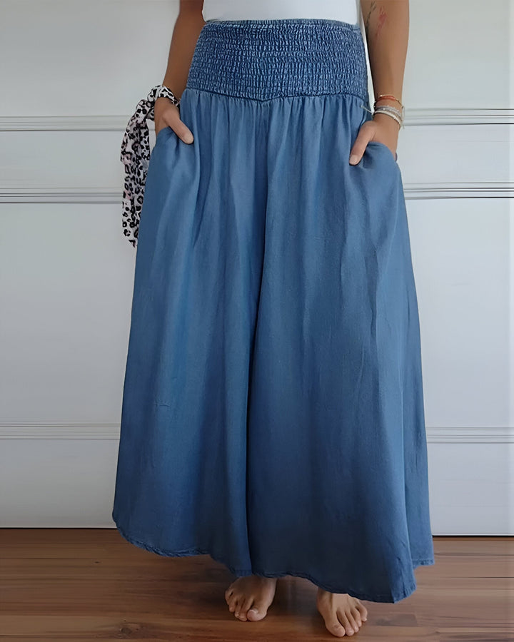 Trudy | Comfort Wide Leg Pants with Elastic Waist