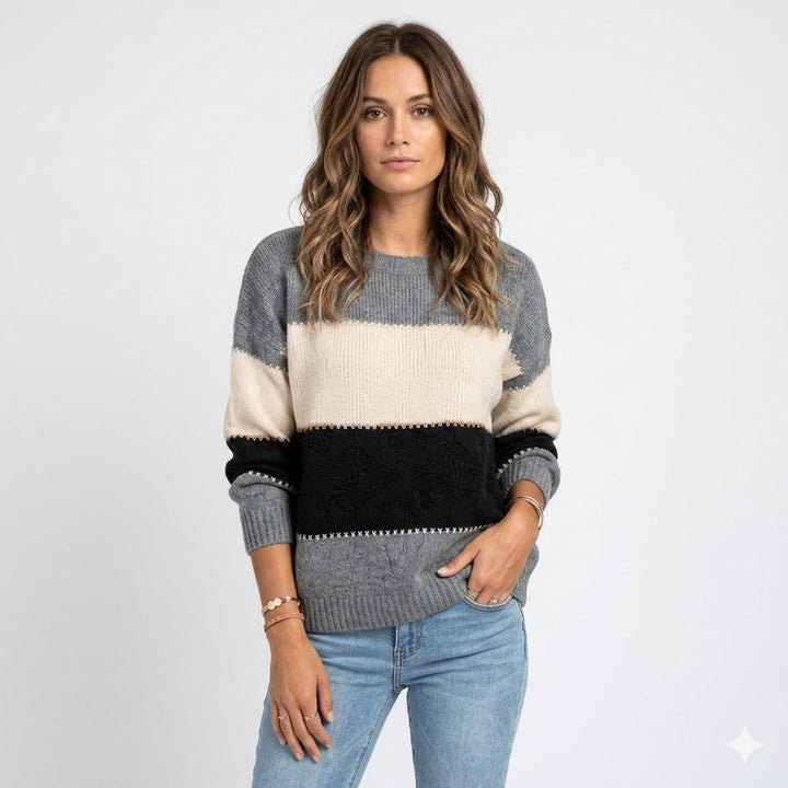 Ona | Colour Block Knit Jumper
