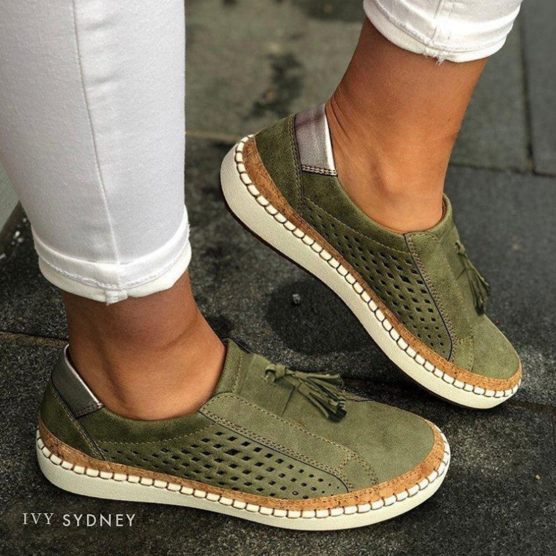 Emma orthopedic comfort slip-ons in Green
