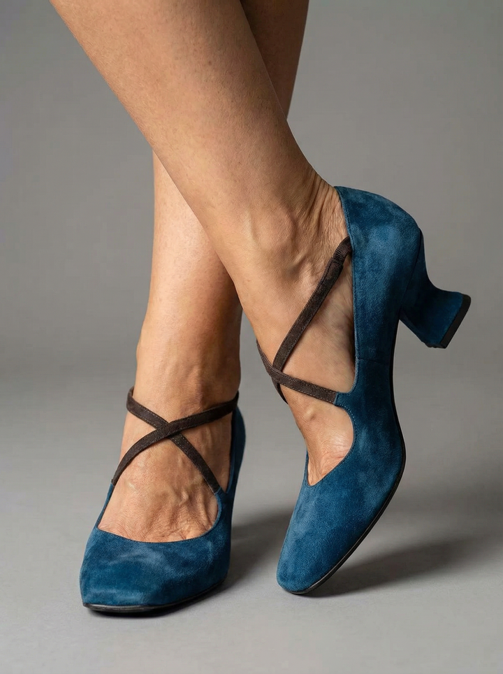 Kerrie | Elegant Cross Strap Heeled Sandals