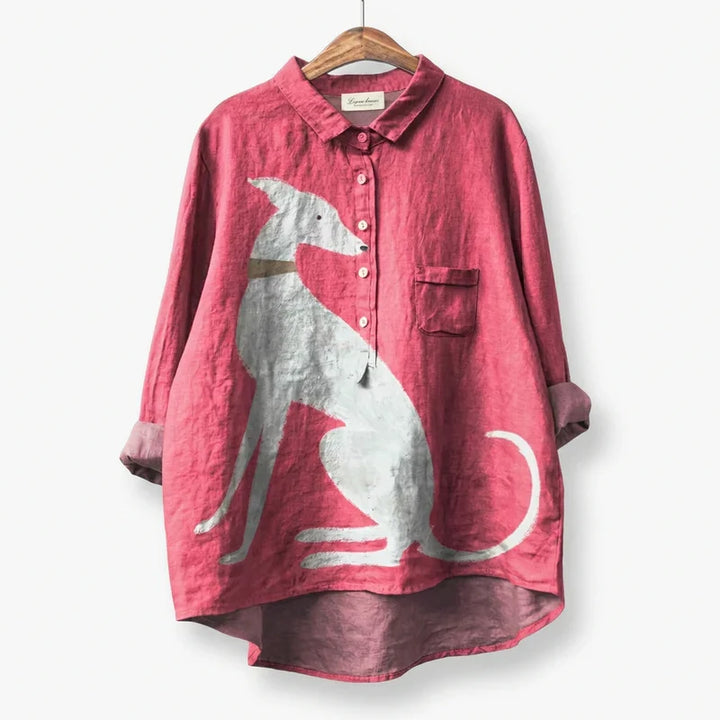 Candela | Oversized Dachshund Print Shirt