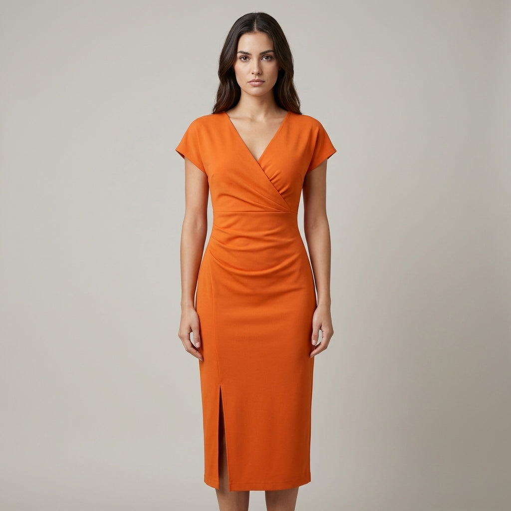 Blythe | Midi Dress with V-Neck