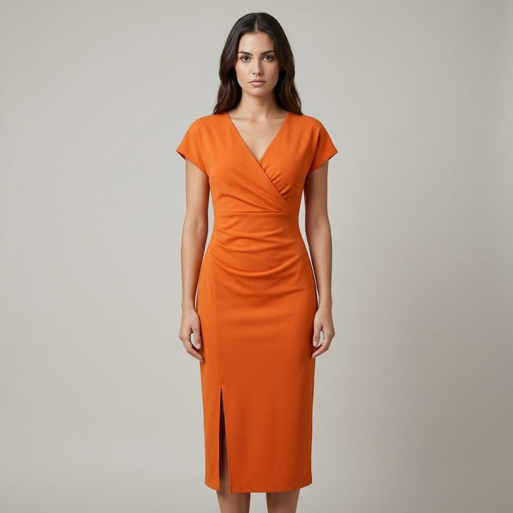 Blythe | Midi Dress with V-Neck