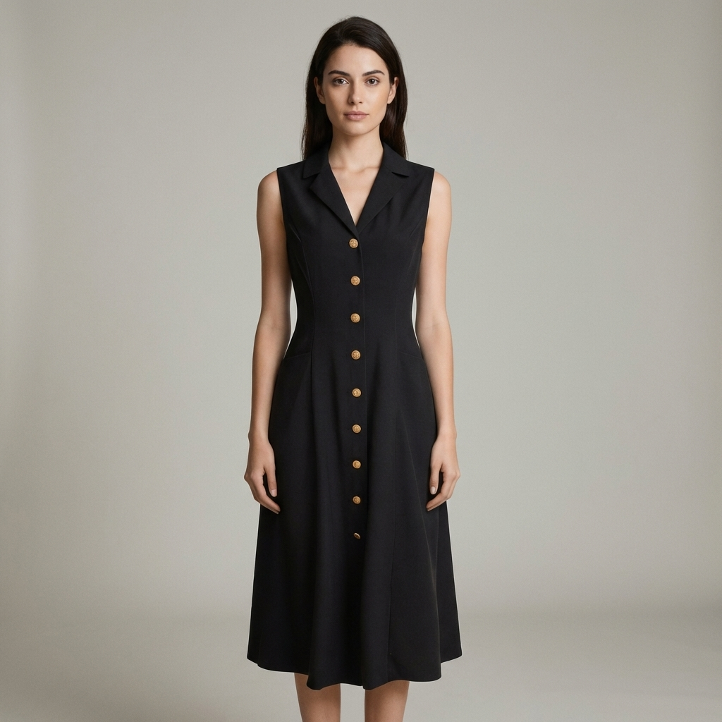 Nora | Elegant V-Neck Tunic Midi Dress