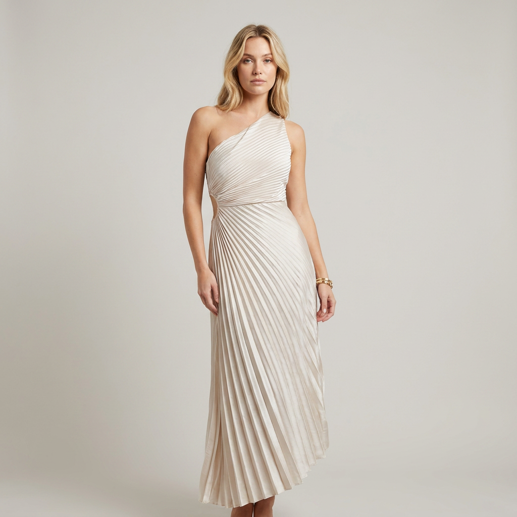 Audrine | One-Shoulder Midi Dress