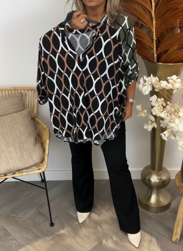 Vera | Graphic Print Relaxed Blouse