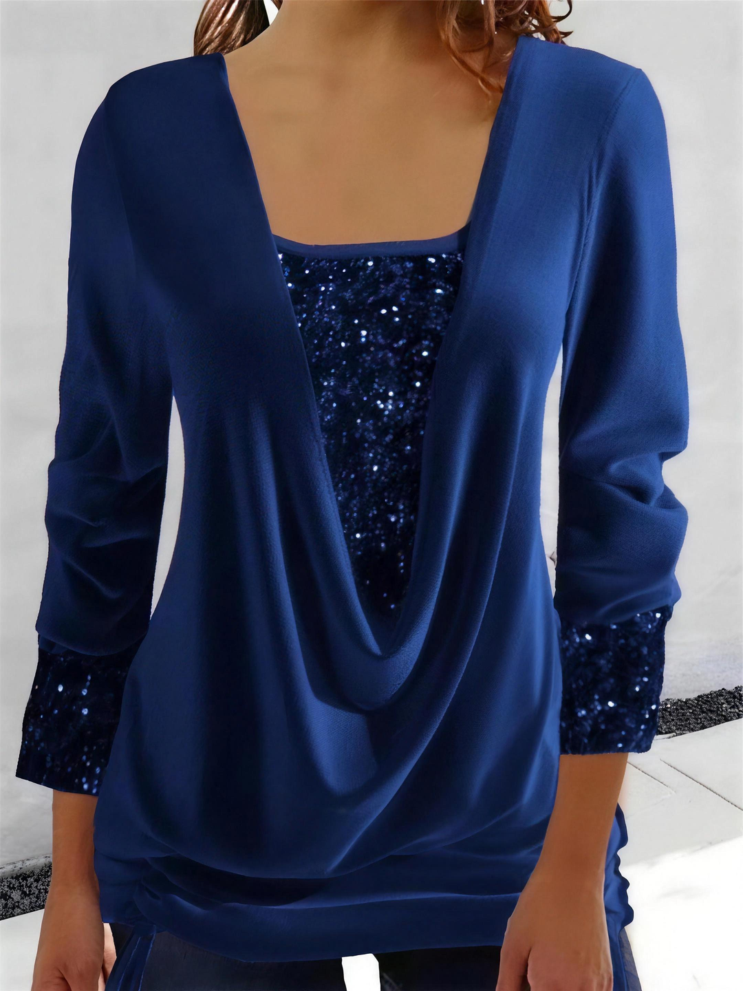 Illara | Sequin Layer Twin Set Blouse