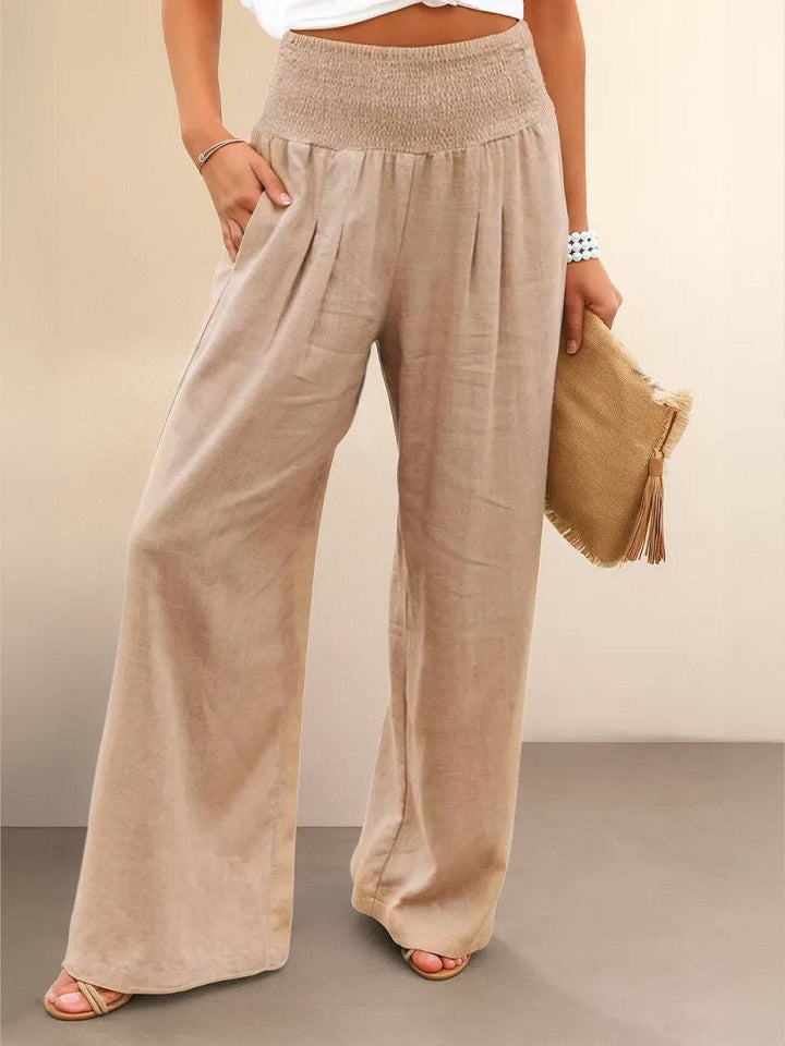 Sorrel | Soft Shirred Waist Wide Leg Pants