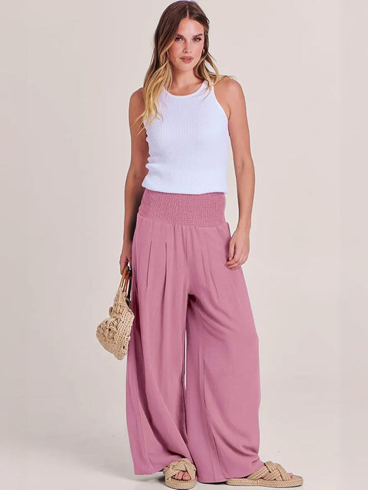 Sorrel | Soft Shirred Waist Wide Leg Pants