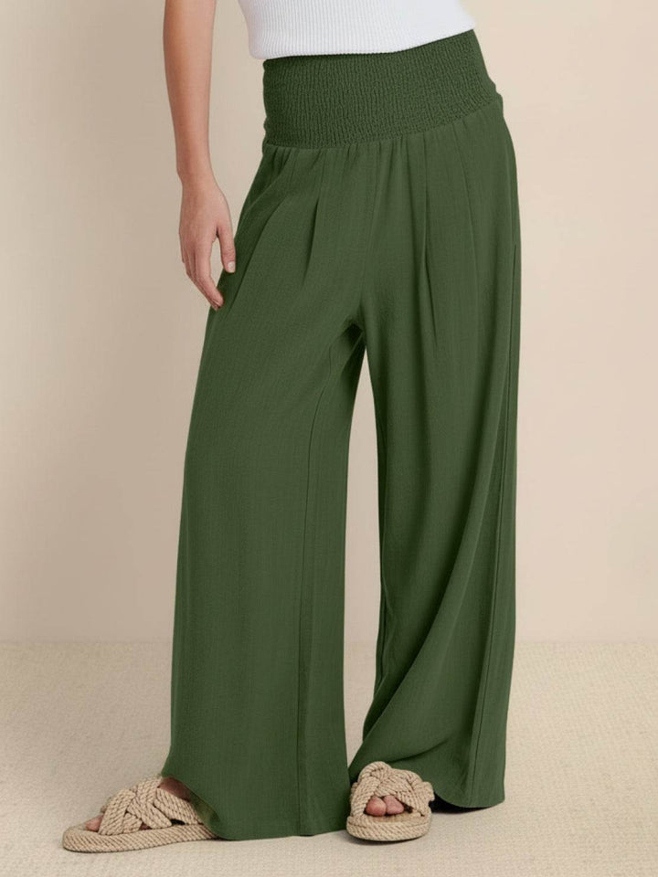 Sorrel | Soft Shirred Waist Wide Leg Pants