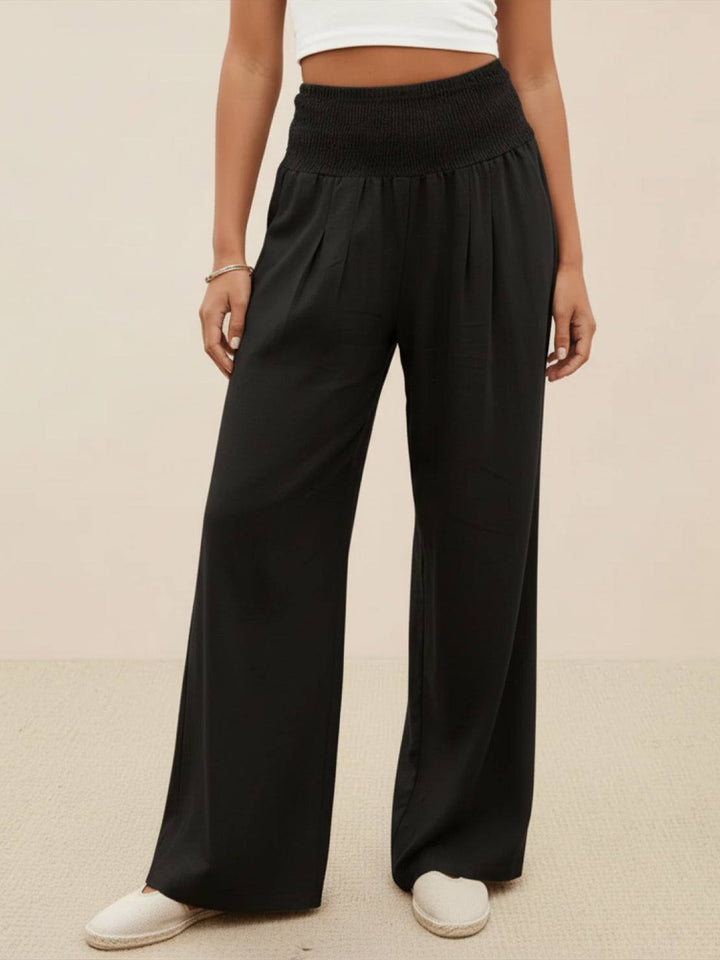 Sorrel | Soft Shirred Waist Wide Leg Pants