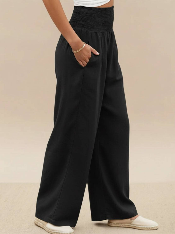 Sorrel | Soft Shirred Waist Wide Leg Pants